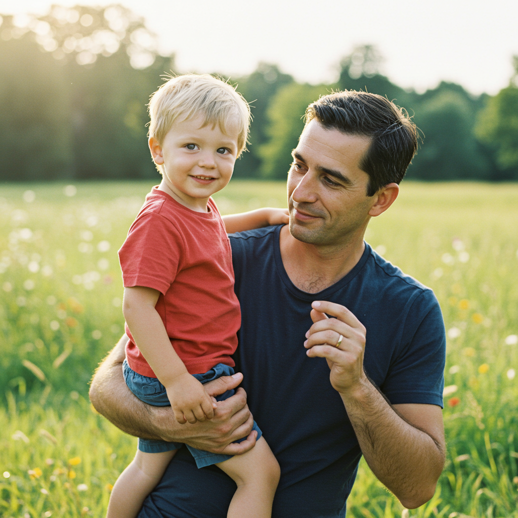 A father and son
