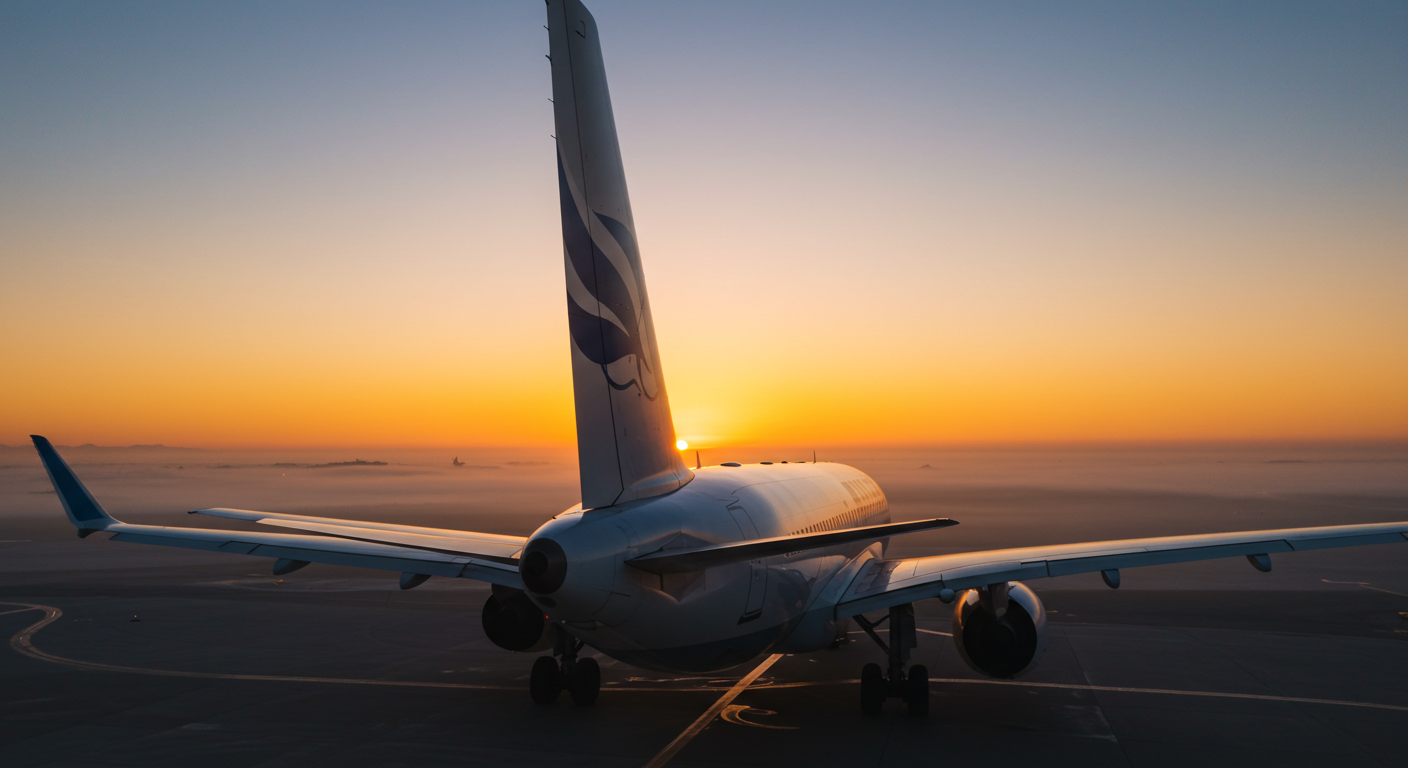 Back view of an airplane #2