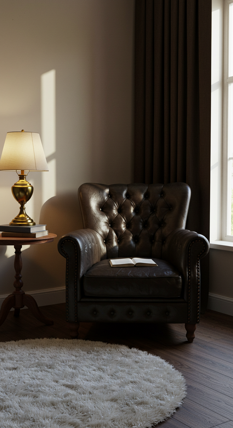 Cozy reading corner with an armchair #2