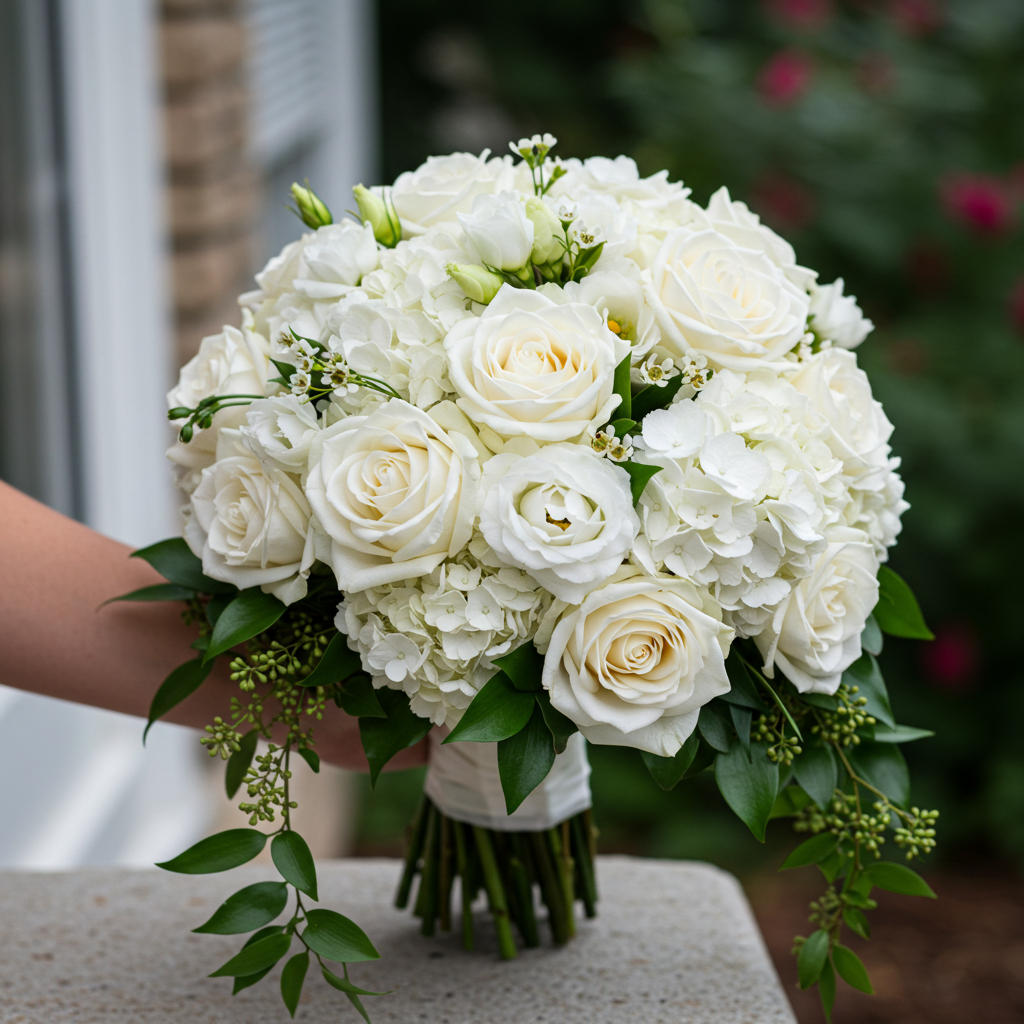 A white wedding bouquet #4