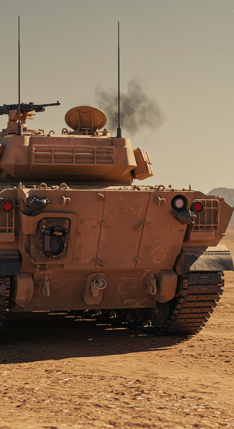 Back view of a rhino tank