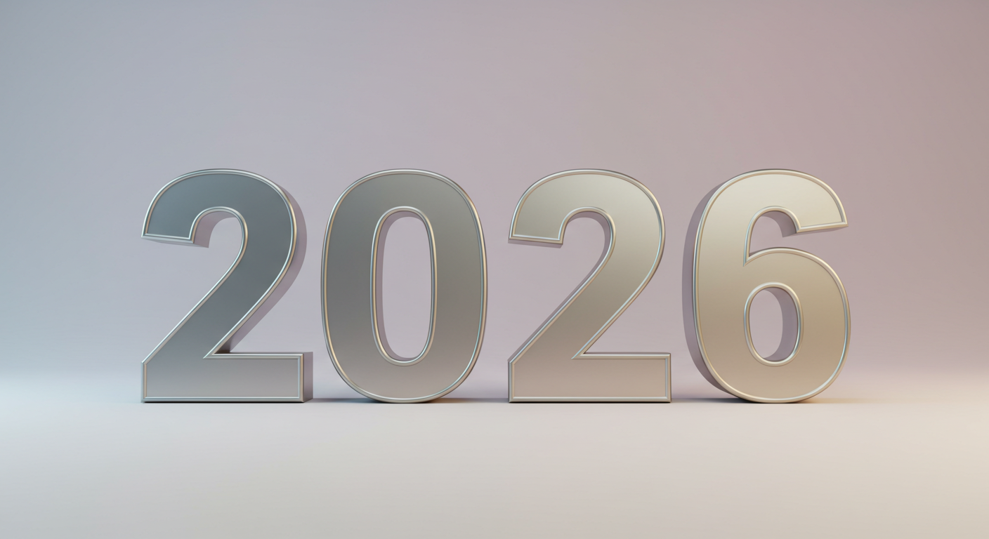 The number 2026 in 3D