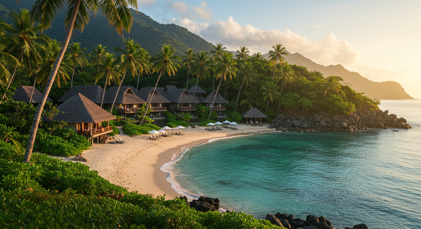 A tropical beach resort #3