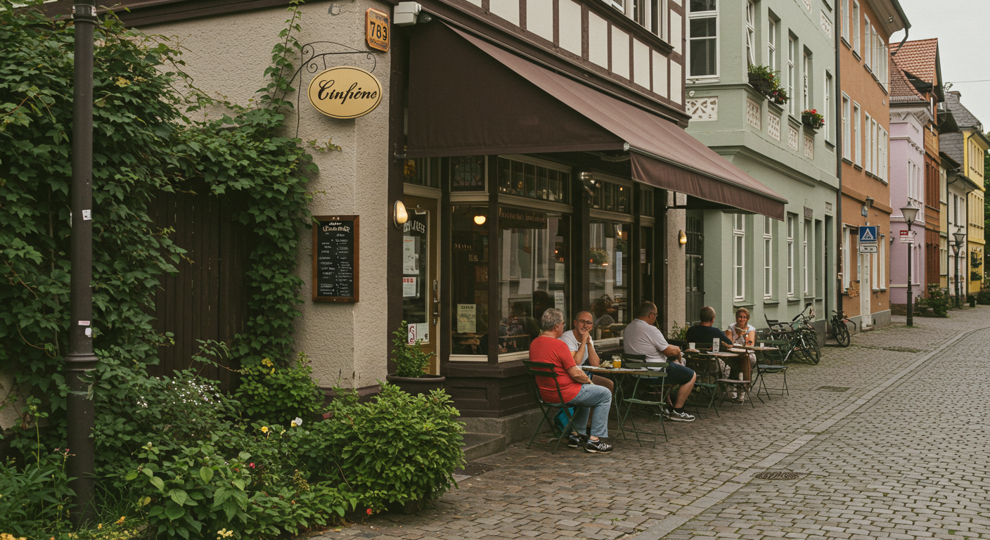 A quiet street cafe in Germany #2