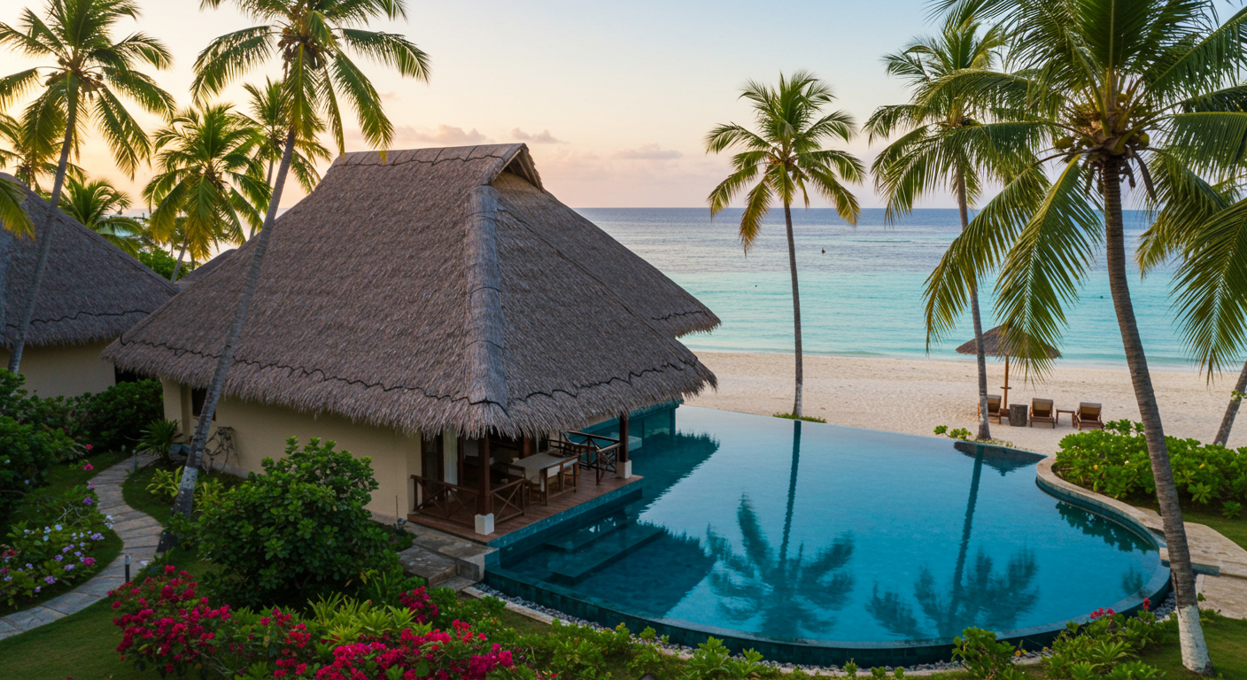 A tropical beach resort #4