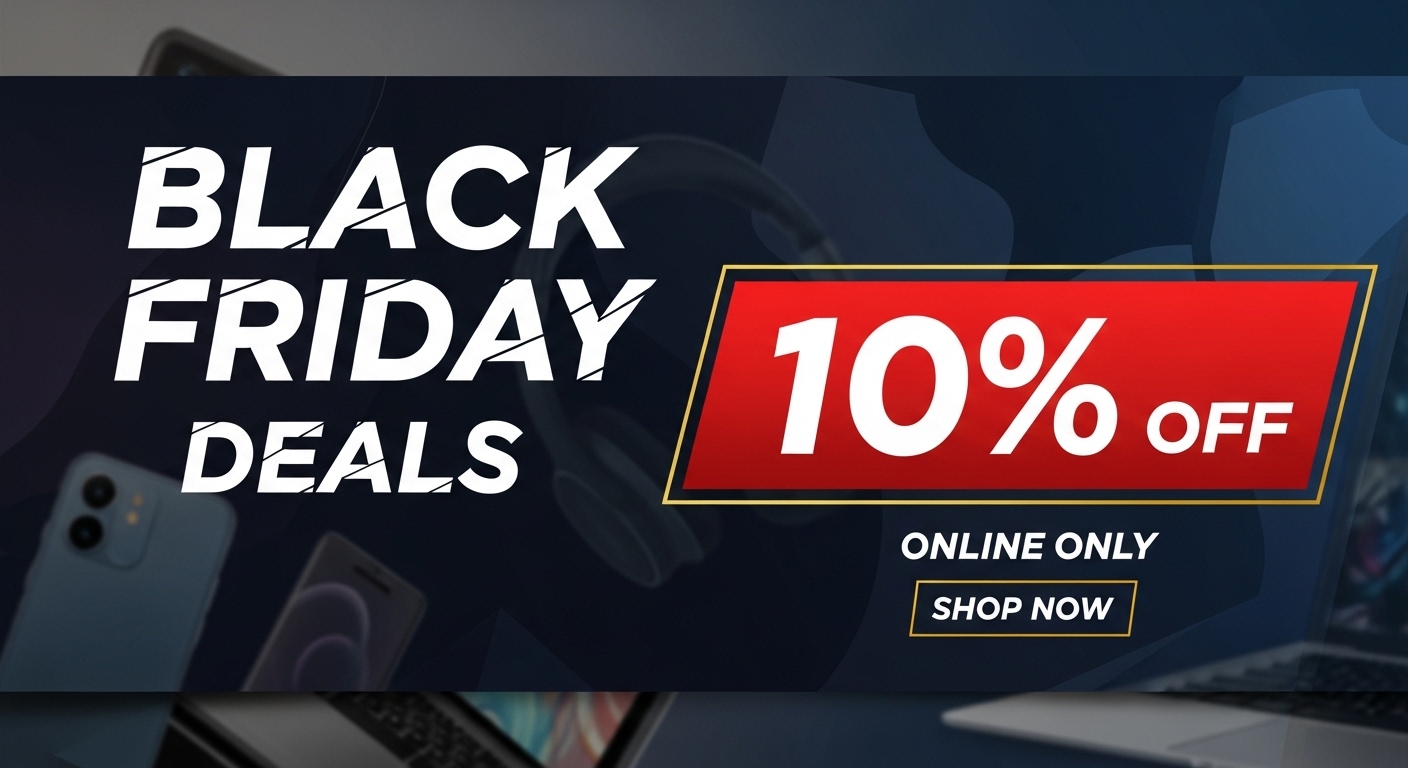 Black Friday deals banner with 10% off #3