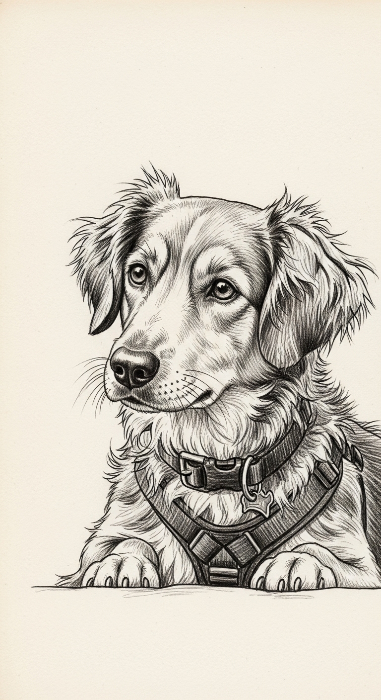 A drawing of a dog #4