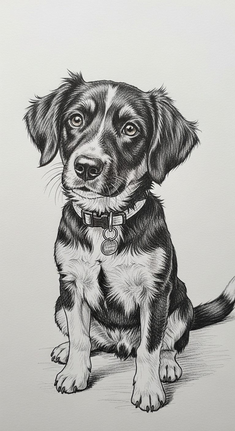 A drawing of a dog #3