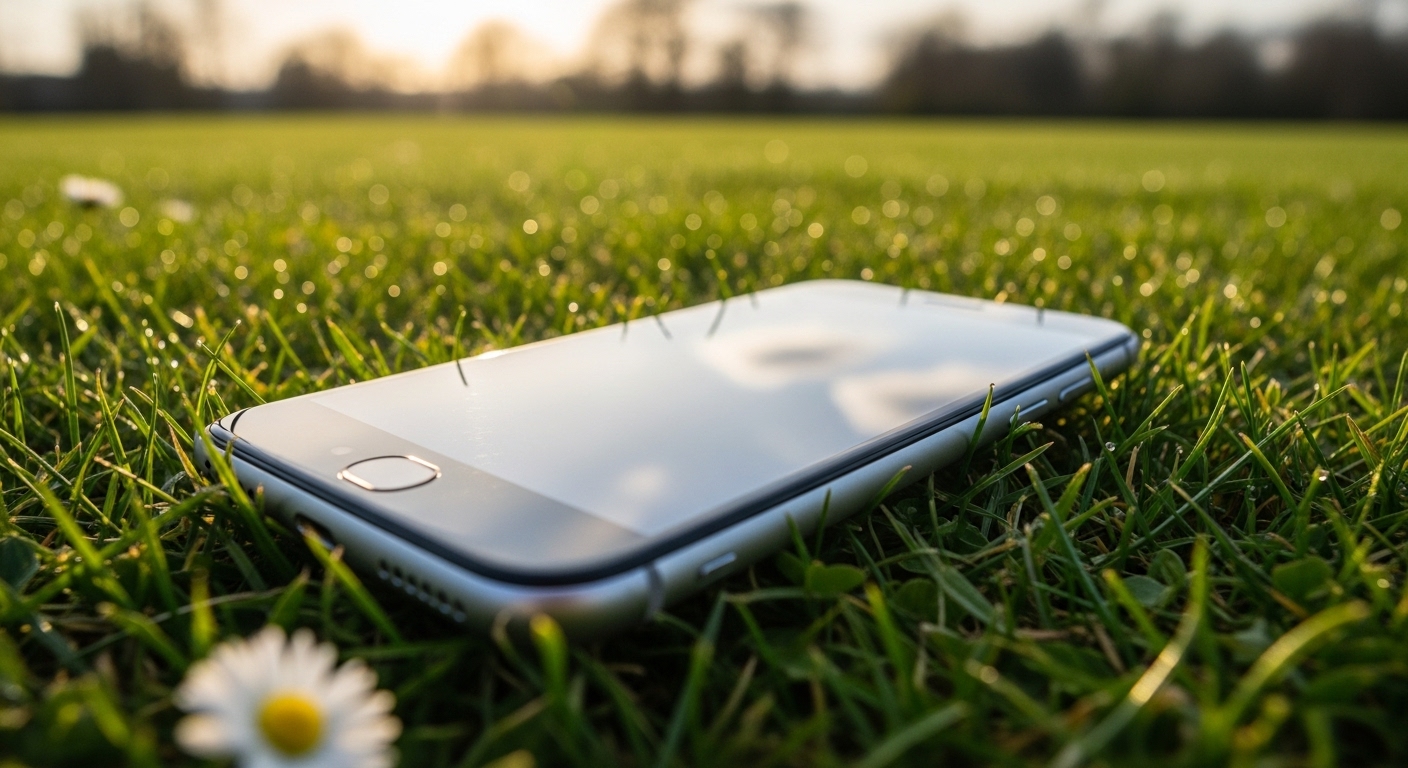 A mobile phone in a field #1