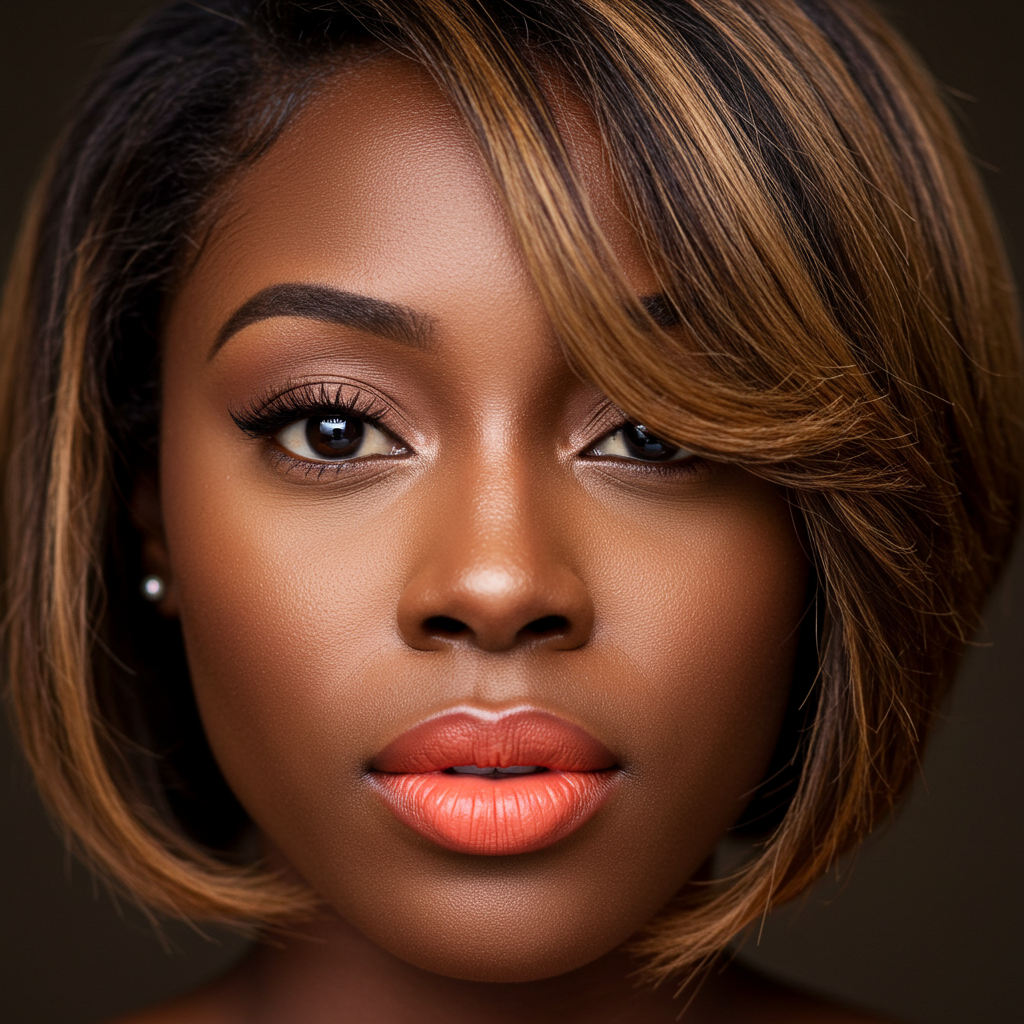 Close-up shot of a young black woman #1