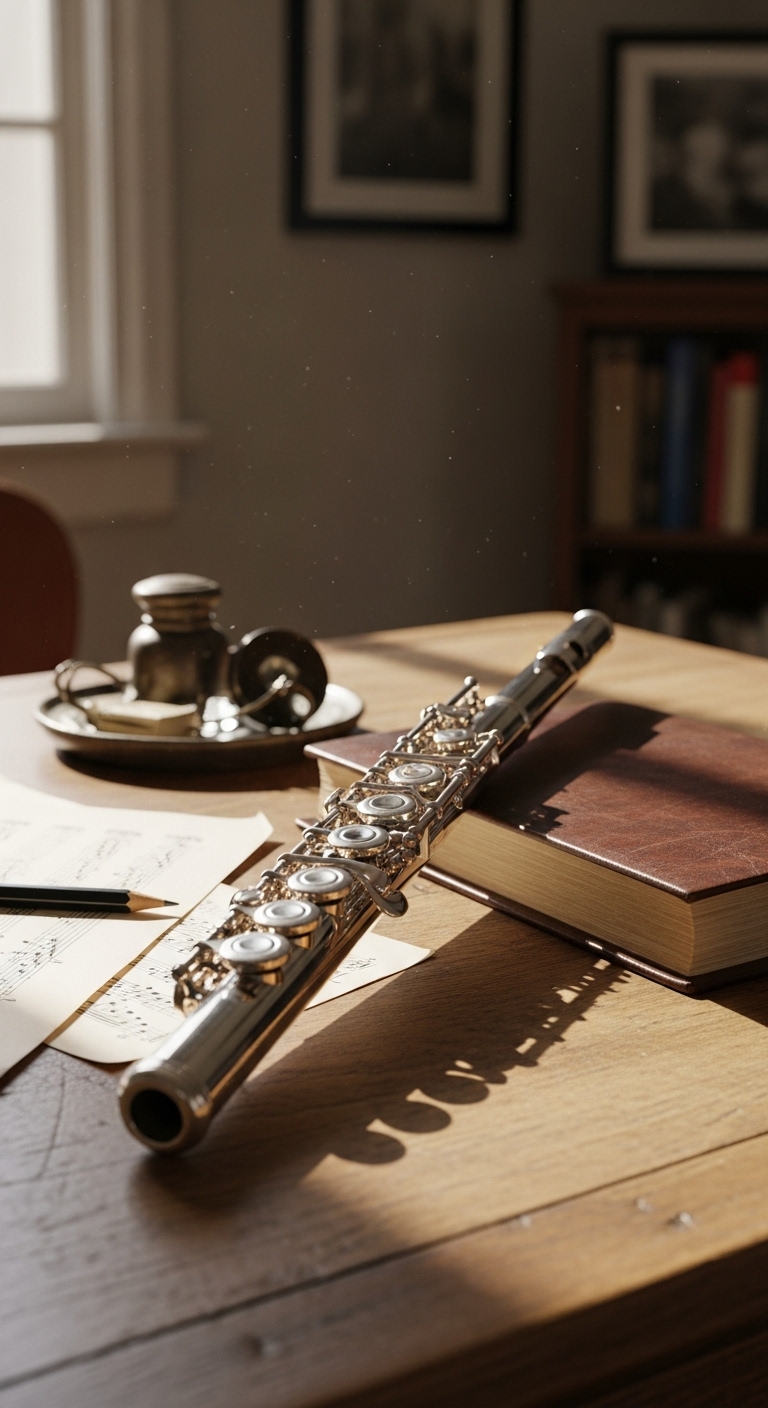 A flute on a desk #2