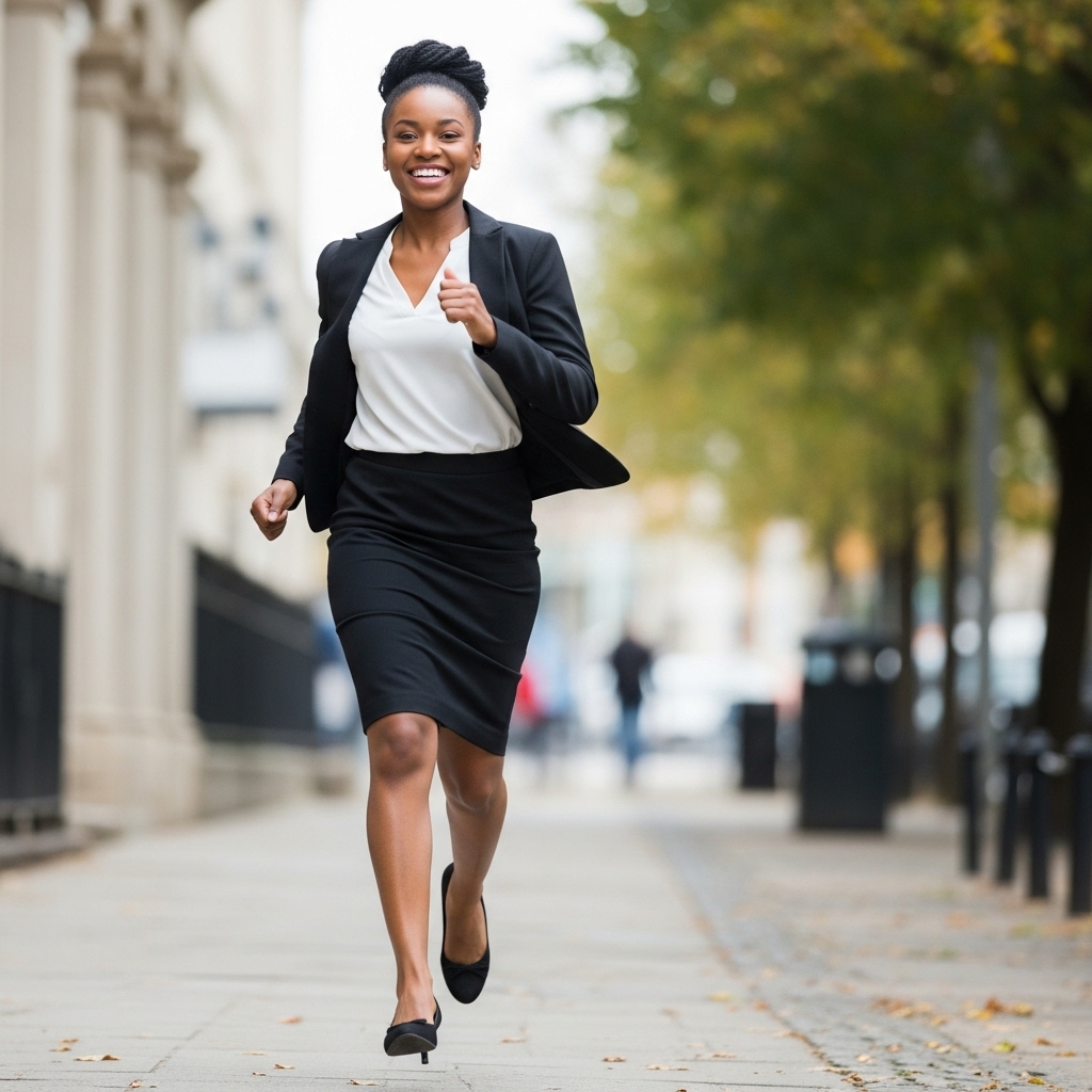 A business woman running #1