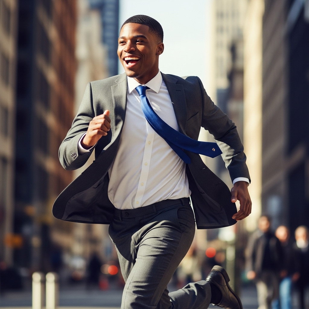 A business man running #2
