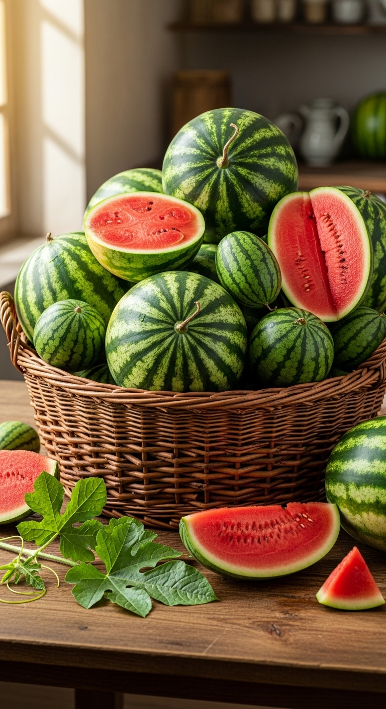 Watermelons in a big basket #4