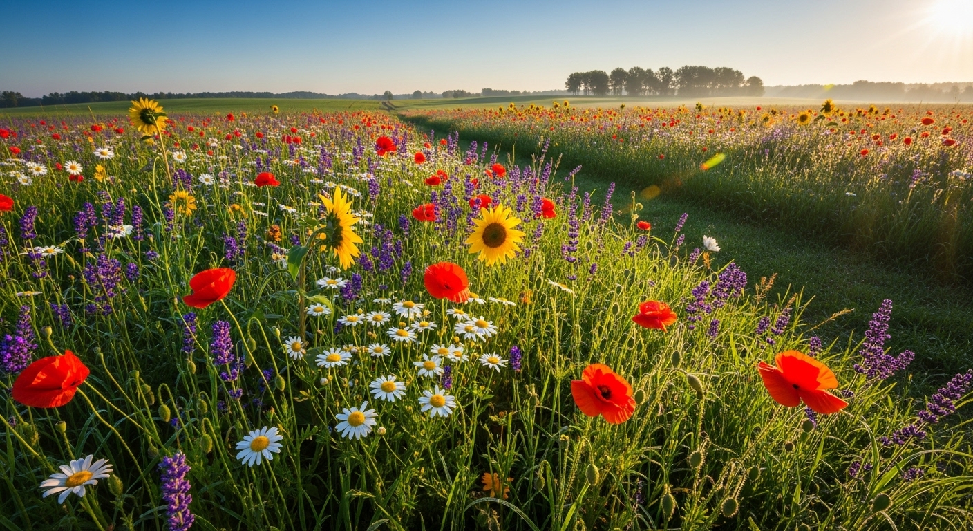 wild flowers on a wide field #1