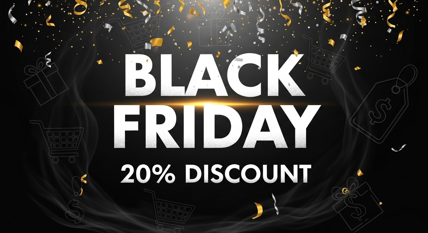Black Friday 20% discount background #2