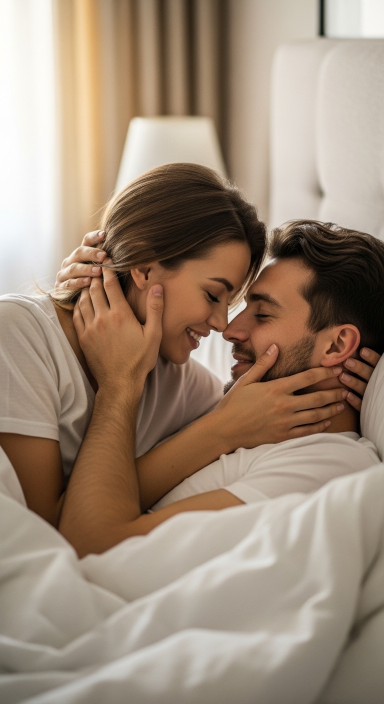 Beautiful passionate couple in bed #2