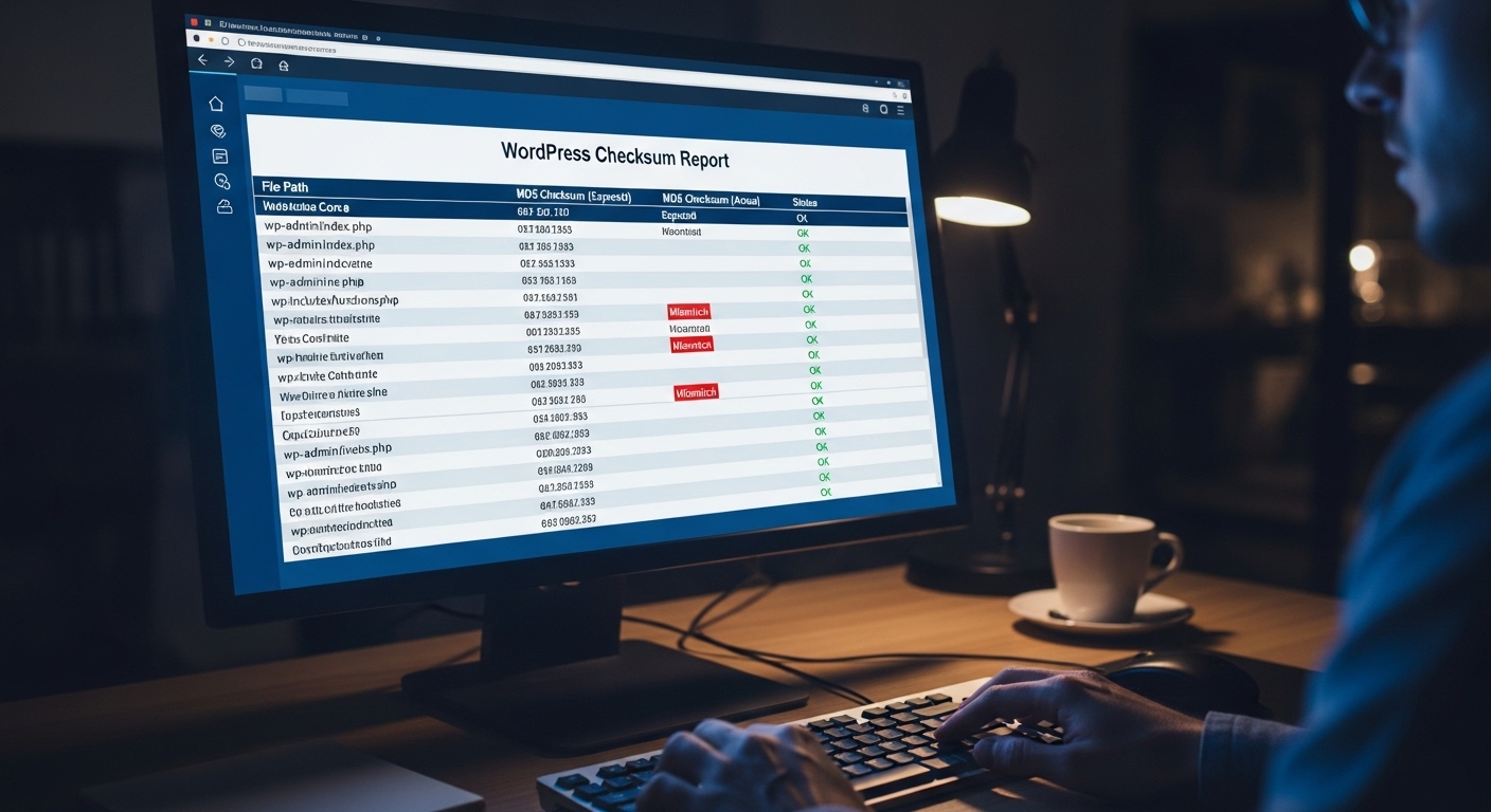 WordPress Checksum Report #1