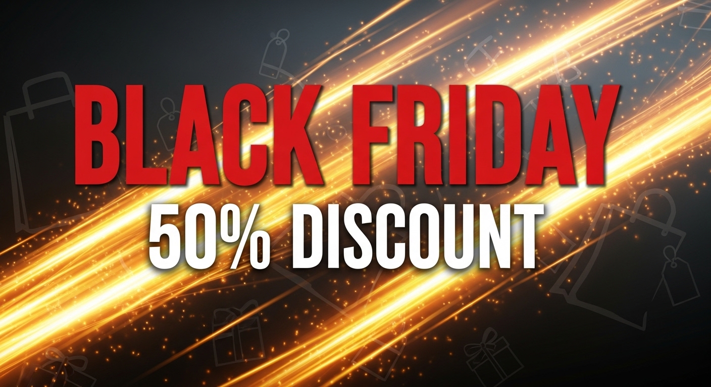Black Friday 50% discount background #2