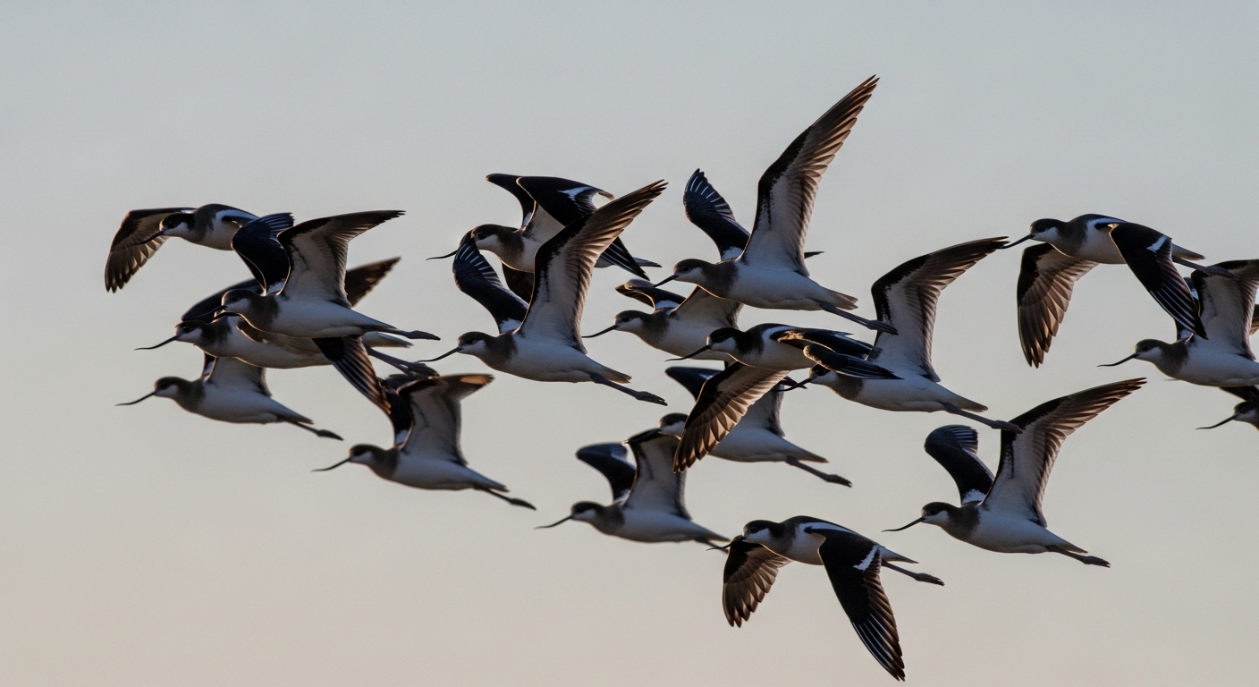 A group of black black birds in a field #3