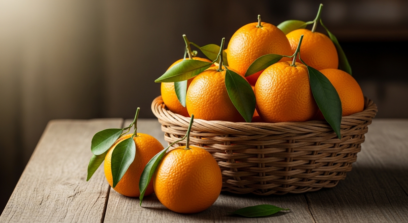 Oranges in a basket #4