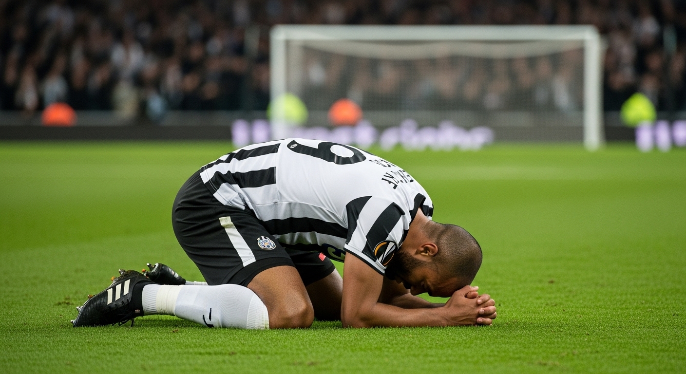 A black footballer missed a goal #3