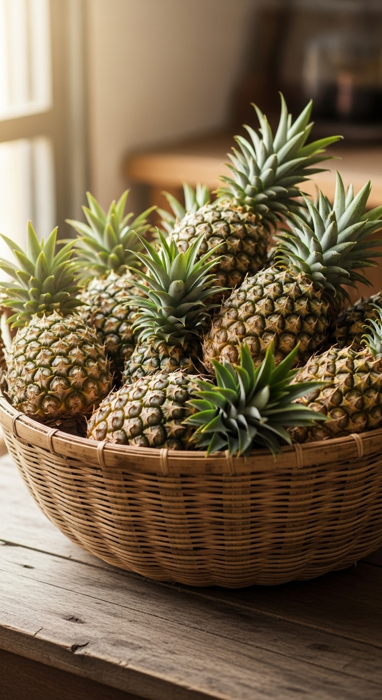 Pineapples in a big basket #2
