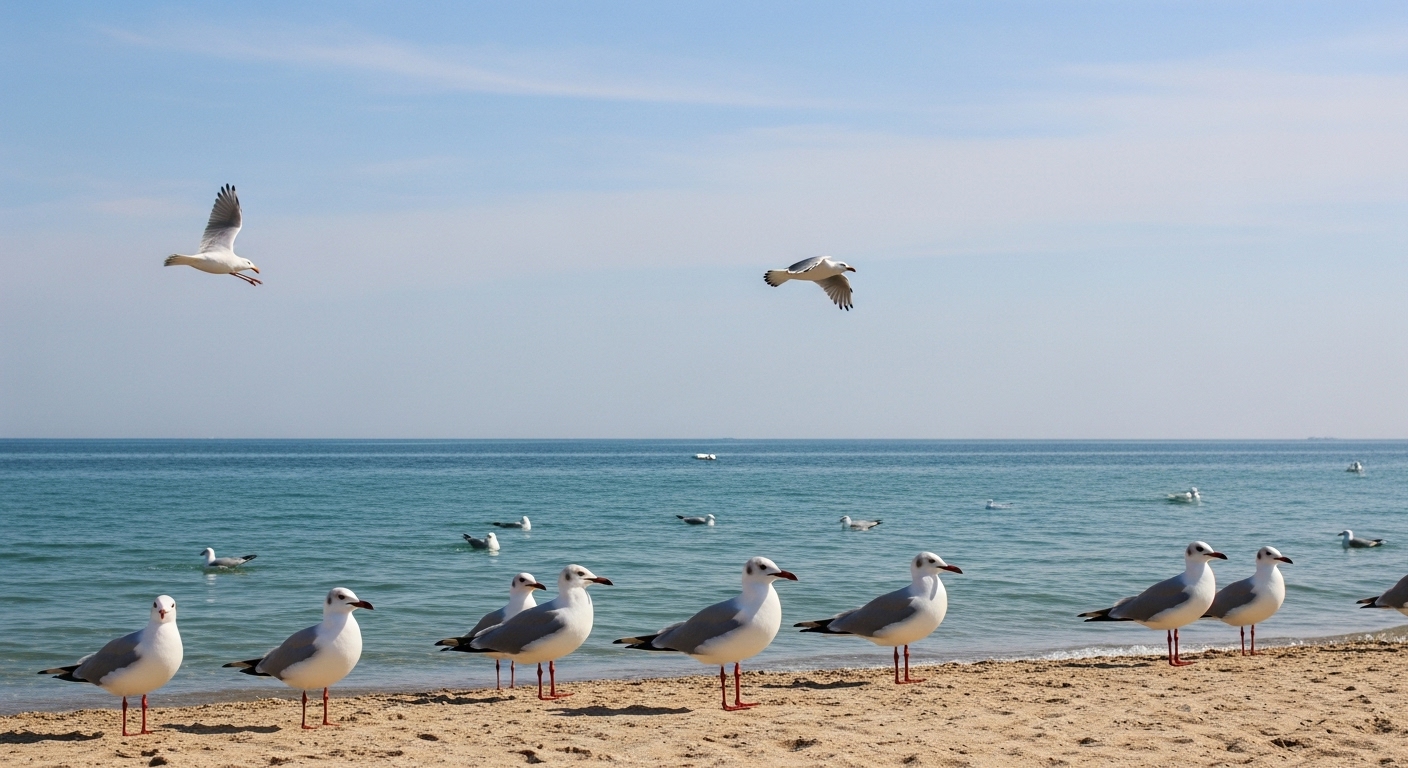 Seagulls at the beach #2