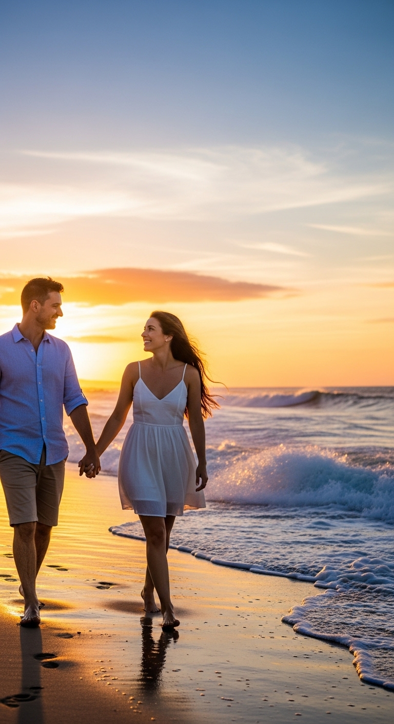 A couple at the beach #1