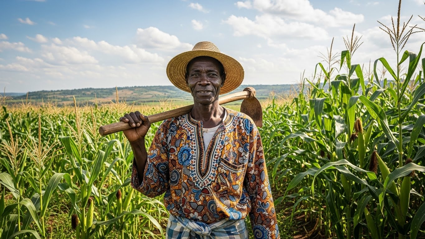 A black African farmer standing on his farm #2