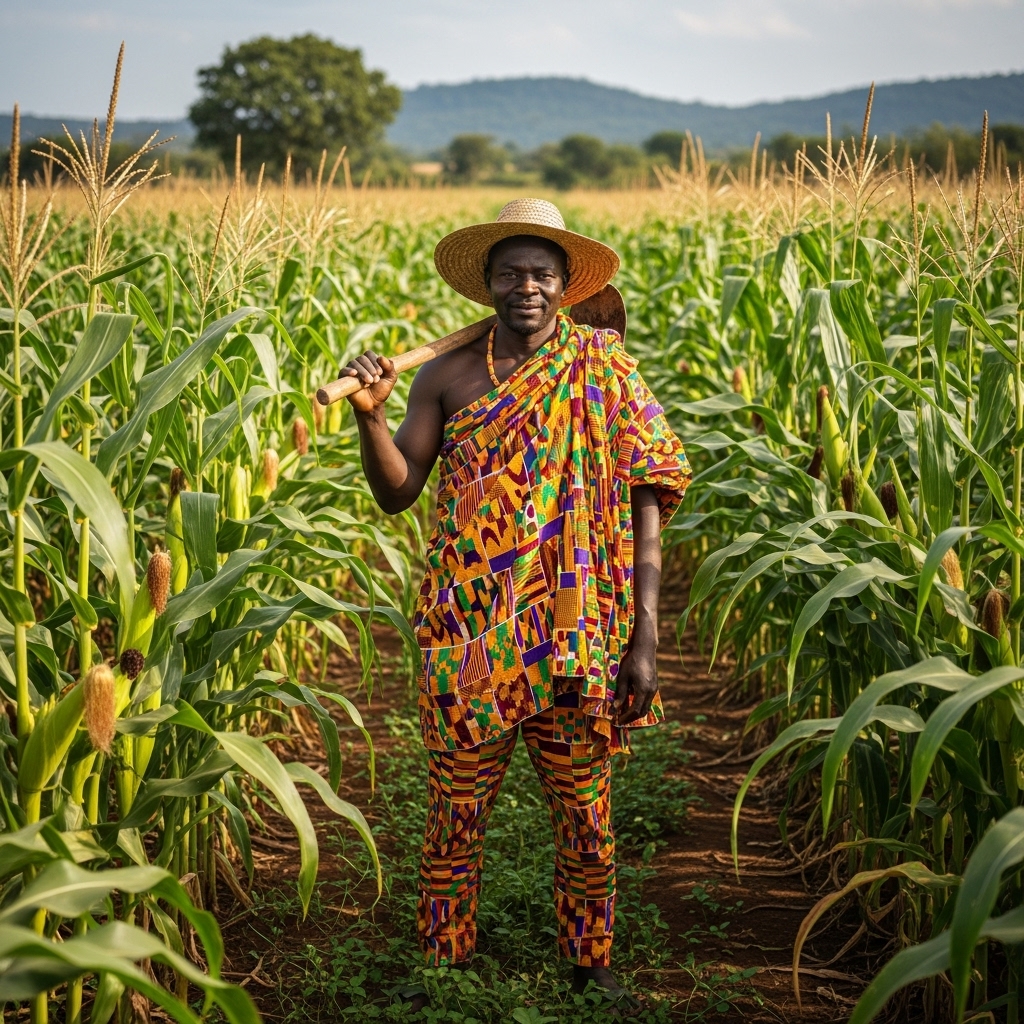 A black African farmer standing on his farmland #3