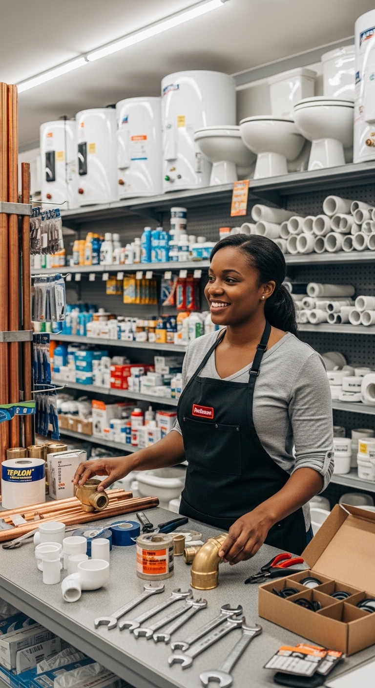 A black lady selling plumbing materials #2