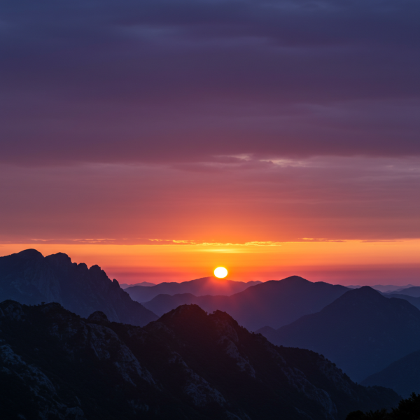 The sun setting #1