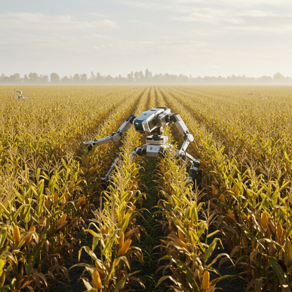 A robot working in a corn field #1