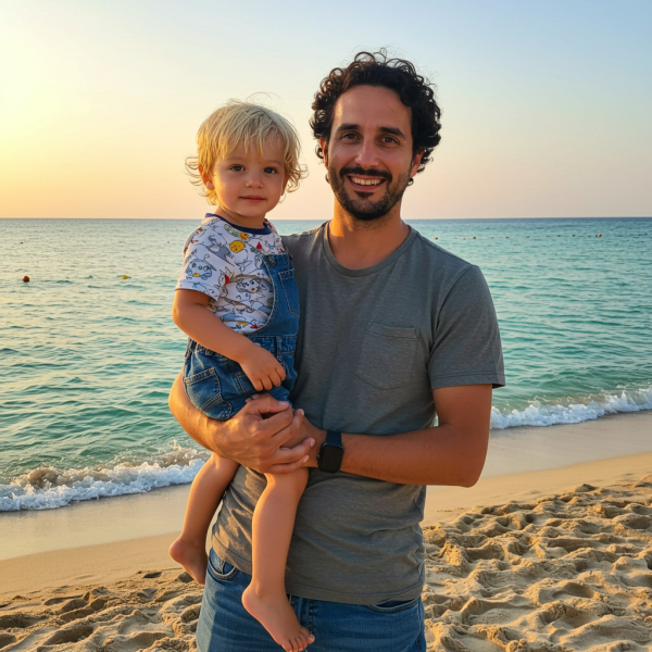 A father and son