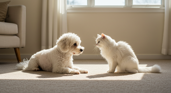 A white dog and a white cat #2