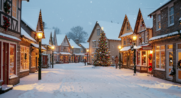 A snowy Christmas in a quiet town #2