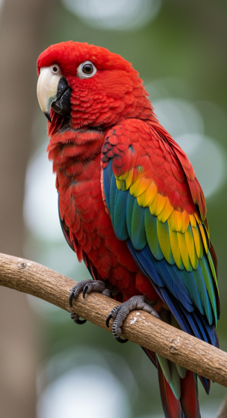 A red parrot