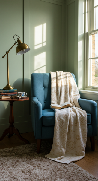Cozy reading corner with an armchair #1