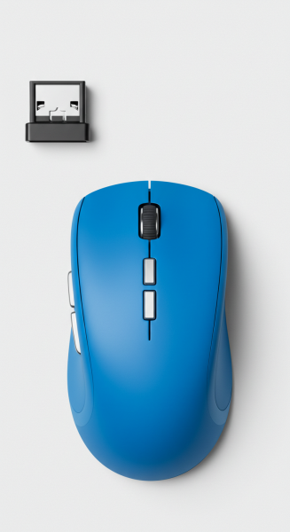 A blue wireless computer mouse #4