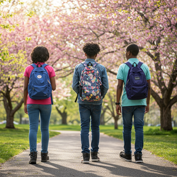 Black students with their school bags #2