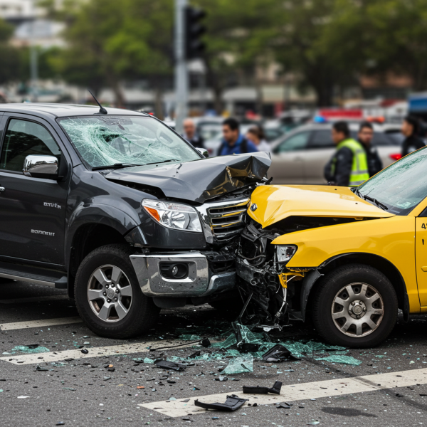 Two cars involved in an accident #1