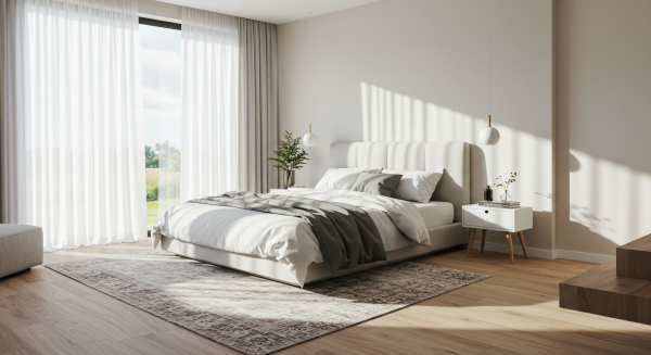 Modern bedroom interior with daylighting #1