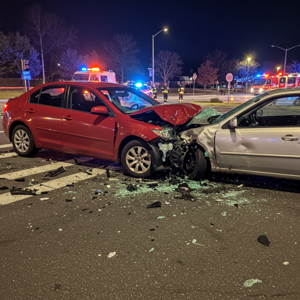Two cars involved in an accident #9