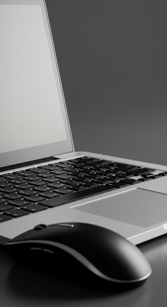 A laptop and mouse #4