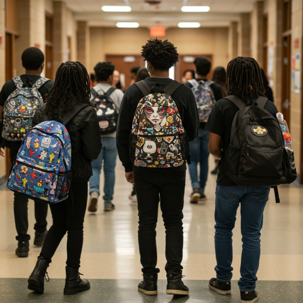 Black students with their school bags #3