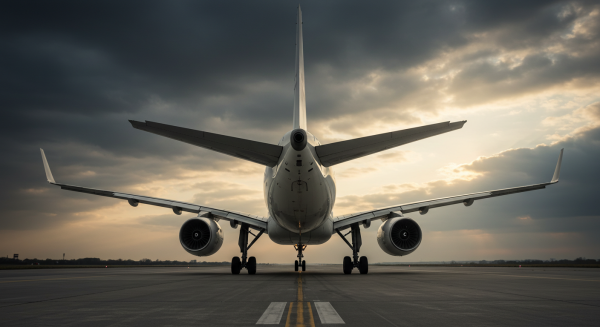 Back view of an airplane #1