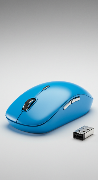 A blue wireless computer mouse #2