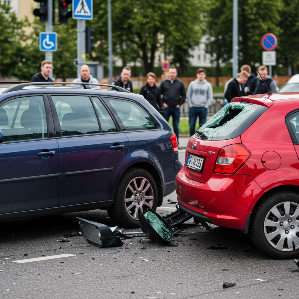 Two cars involved in an accident #5