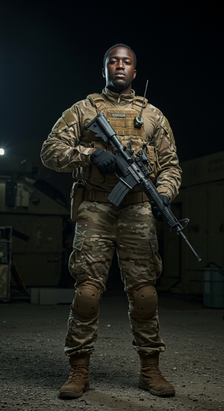 A black military man